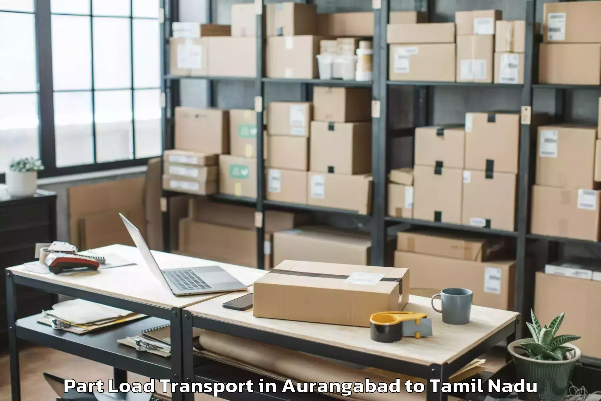 Professional Aurangabad to Memalur Part Load Transport